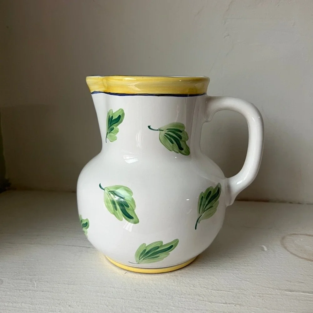 Herend Village Pottery Pitcher - Crispin- Elizabeth Barrett Roache - 1993
